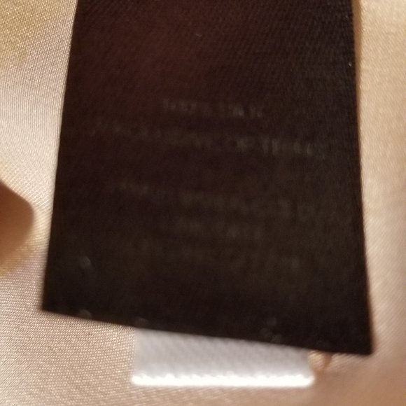 White House Black Market silk 3/4 sleeve tan top S - Picture 5 of 7